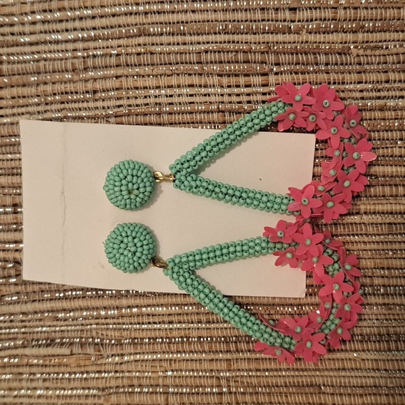 Floral Bead Earrings - Picture 1 of 2